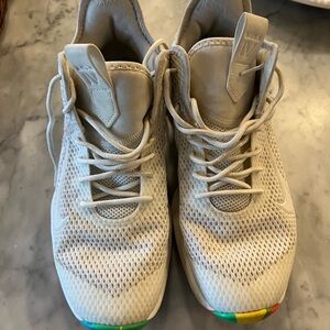 Nike White Mesh Sneakers with Colorful Soles